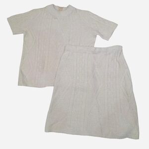 American-vintage Women's White and Cream Dress